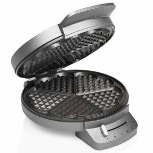 Waffle Maker Princess 132380 Deluxe Black Silver Steel 1200 W