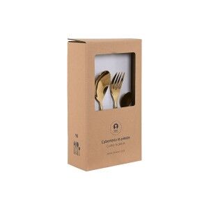 Cutlery Home ESPRIT Golden Stainless steel 1,8 x 0,8 x 23,5 cm 16 P...