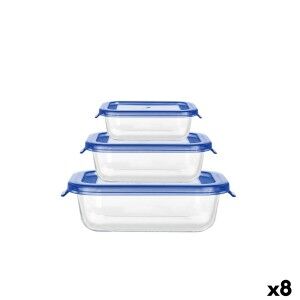 Set of lunch boxes Inde Soul Rectangular 1,04 L 3 Pieces (8 Units)