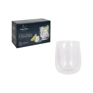 Set of glasses Inde Santa Clara Borosilicate Glass 250 ml 2 Pieces ...