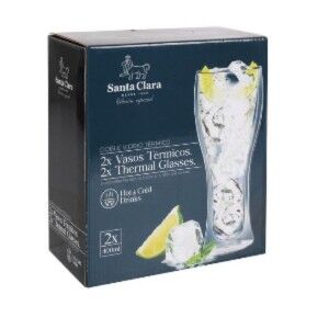 Gläserset Inde Santa Clara Borosilikatglas 400 ml 2 Stücke