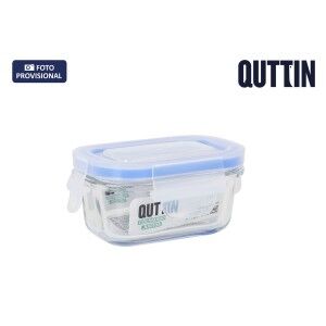 Lunch box Inde Quttin Rectangular 120 ml 11 x 8 x 5,1 cm (24 Units)