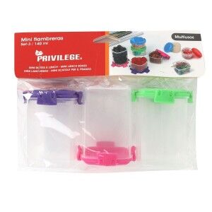 Set of lunch boxes Privilege 140 ml 6,8 x 5 x 5 cm 3 Pieces (24 Units)