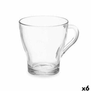 Tea and coffee cup Vivalto Transparent Glass 280 ml (6 Units) |  Cu...