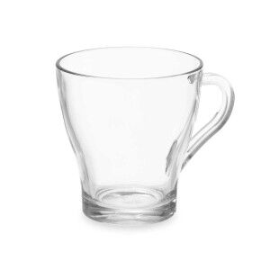 Tasse Kaffee und Tee Vivalto Durchsichtig Glas 280 ml (6 Stück)