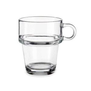 Tea and coffee cup Vivalto Transparent Glass 270 ml (6 Units) |  Cu...