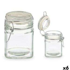 Glass Jar Vivalto Transparent 200 ml (6 Units)