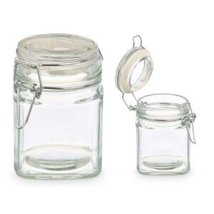 Glass Jar Vivalto Transparent 200 ml (6 Units)