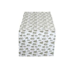 Table Runner Home ESPRIT White Green Beige 50 x 150 x 0,2 cm |  Tab...