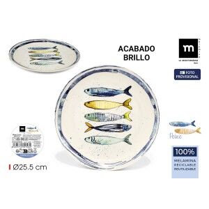 Flacher Teller La Mediterránea Peixe 25,5 cm (24 Stück)