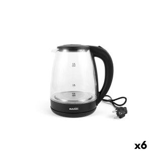 Kettle Basic Home Black Transparent Glass 1500 W 2 L (6 Units) |  K...