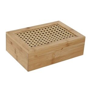 Box for Infusions Home ESPRIT Natural Bamboo 24 x 16,5 x 7,5 cm