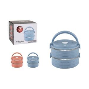 Set of lunch boxes ThermoSport Blue Red Steel Plastic 600 ml 2 Piec...