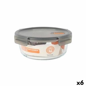 Hermetic Lunch Box MasterChef Grey Transparent Circular 1,3 L (6 Un...