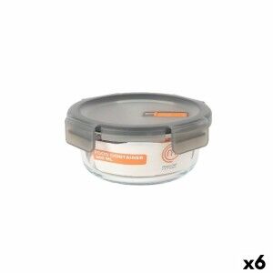 Hermetic Lunch Box MasterChef Grey Transparent Circular 640 ml (6 U...