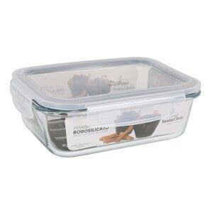 Hermetic Lunch Box Santa Clara Transparent Rectangular 1L (6 Units)