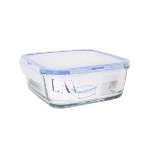 Hermetic Lunch Box LAV Blue Transparent 1,15 L (8 Units) |  Lunch b...