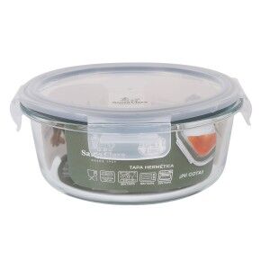 Hermetic Lunch Box Santa Clara Transparent Ø 17 cm 0,9 l (6 Units) ...