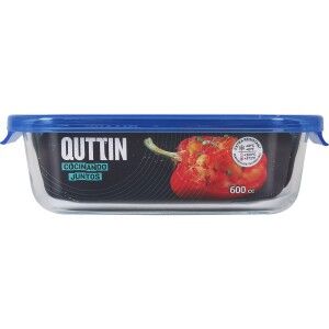 Lunchbox hermetisch Quttin Blau Durchsichtig rechteckig 600 ml (6 Stück)