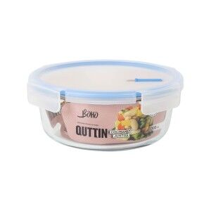 Hermetic Lunch Box Quttin Boho Transparent 1,3 L (6 Units)