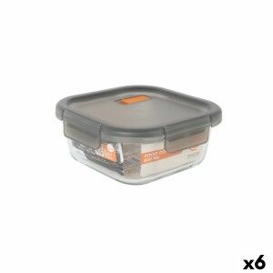 Lunchbox hermetisch MasterChef Grau Durchsichtig karriert 800 ml (6 Stück)
