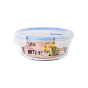 Hermetic Lunch Box Quttin Boho Transparent 650 ml (6 Units)