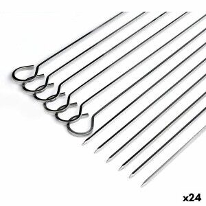 Barbecue Skewer Set Algon Metal 27 cm 6 Pieces (24 Units)