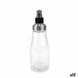 Cruet Anna Transparent Silver Glass 330 ml (12 Units) |  Spice and ...