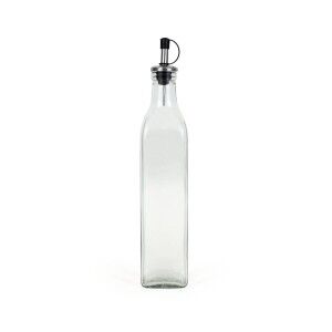 Cruet Anna Transparent Silver Glass 0,5 L (24 Units) |  Spice and s...