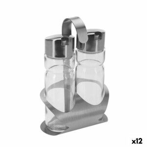 Condiment Set Transparent Silver 12 x 8 x 19 cm (12 Units) |  Spice...