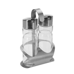 Condiment Set Transparent Silver 12 x 8 x 19 cm (12 Units) |  Spice...