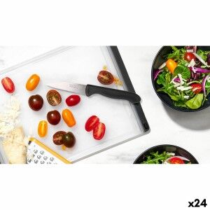 Peeler Knife Set Cuyfor Black Silver Stainless steel 7,5 cm 6 Pieces (24 Units)