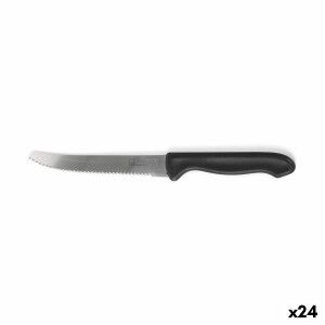 Meat Knife Set Cuyfor Black Silver 12 cm 6 Pieces (24 Units)