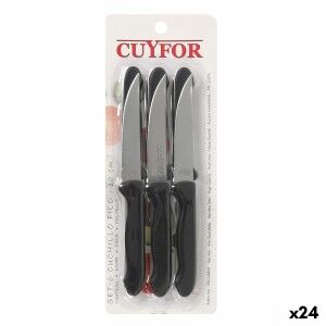 Knife Set Cuyfor Filo Black Silver 6 Pieces (24 Units) |  Knives an...