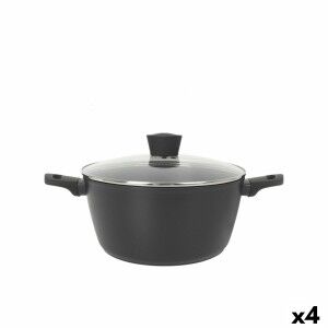 Casserole avec Couvercle MasterChef 28 cm (4 Unités)