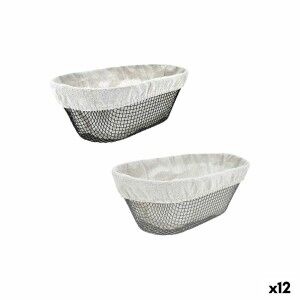 Bread Basket Metal Oval 28 x 15 x 10 cm (12 Units) |  Kitchen boxes...