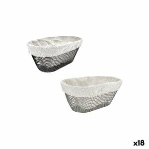 Bread Basket Metal Oval 25 x 13 x 10 cm (18 Units) |  Kitchen boxes...