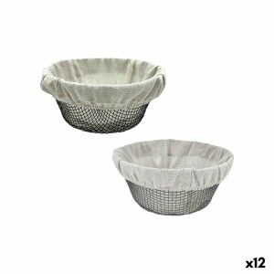 Bread Basket Metal 23 x 23 x 10 cm (12 Units) |  Kitchen boxes and ...
