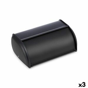 Breadbasket Quttin Black Metal 43,5 x 27,5 x 18,5 cm (3 Units)