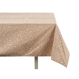 Tablecloth Kinvara White Beige Jacquard