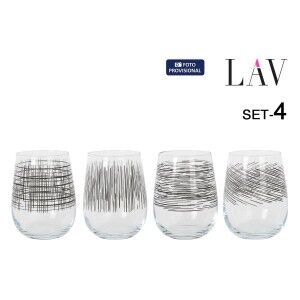Set of glasses LAV GAIA 4 Pieces (6 Units) |  Glasses, cups and jug...