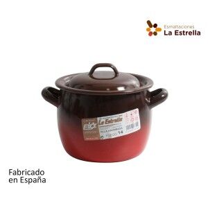 Casserole with Lid La Estrella Fuego ø 12 x 11 cm (4 Units) |  Pans...