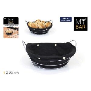 Breadbasket My Bar Black Metal 26 x 23,5 x 11,2 cm (12 Units) |  Ki...