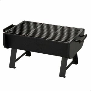 Barbecue Portable Aktive Acier 45 x 25 x 30 cm Noir (2 Unités)