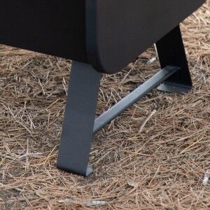 Barbecue Portable Aktive Steel 45 x 25 x 30 cm Black (2 Units)