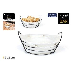 Breadbasket My Bar White Metal 26 x 23,5 x 11,2 cm (12 Units) |  Ki...
