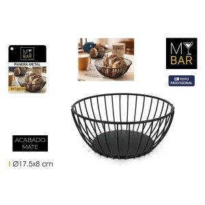 Breadbasket My Bar Black Metal Circular (12 Units) |  Kitchen boxes...