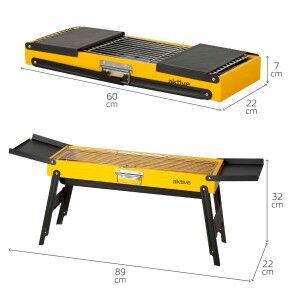 Barbecue Portable Aktive Steel 89 x 32 x 22 cm Yellow
