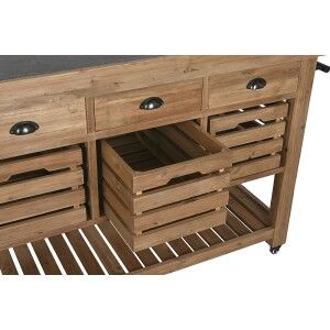 Kitchen furniture Home ESPRIT Black Natural 142 x 75 x 96 cm