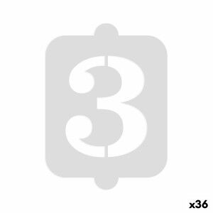 Cake stencil Algon Number 3 36 Units |  Decoration, accessories and...